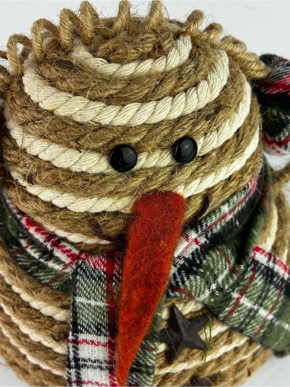 Pottery Barn Jute Rope Winter Snowman